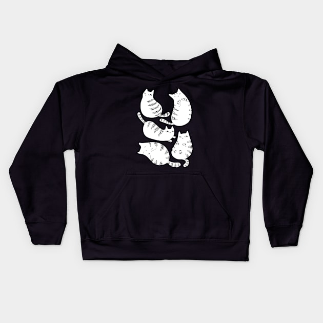 Fat Cats Kids Hoodie by natelledrawsstuff